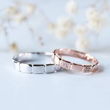 Modern Minimalism Couple Ring His And Hers Wedding Band 14k Etsy Alternative Engagement Rings Engagement Ring Wedding Band Diamond Wedding Bands