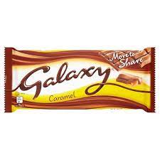 Galaxy is a chocolate bar, made and marketed by mars, incorporated, and first manufactured in the united kingdom in the 1960s. Galaxy Caramel Chocolate Bar 135g Gbh Import Exports