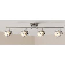 The work wasn't finished because they ran out of granite as they wasted the. Hampton Bay 4 Light Pewter Integrated Led Track Lighting Fixture Dc7606pr The Home Depot Led Track Lighting Track Lighting Track Lighting Fixtures