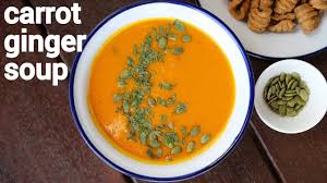 Serve with freshly baked bread for a filling supper or lunch. Carrot Ginger Soup Recipe Carrot And Ginger Soup Ginger Carrot Soup Youtube