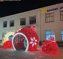 Bulk buy LED 3D red arch ball motif light supplier - lighting