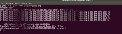 Ping Command In Linux With Examples Geeksforgeeks