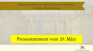 Hilfreiche tipps, tricks und hinweise zur umgang mit der aktuellen situation. Pressestatement Zur Lage In Baden Wurttemberg Und Weitere Massnahmen Der Landesregierung Youtube
