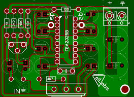 Part list and pcb design layout and power. Mini Guitar Amplifier Clean Tea2025b Audio Amplifier Stereo Amplifier Electronics Circuit