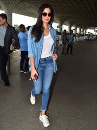 Katrina Kaif Sporting An All Denim Look At The Mumbai Airport Browse katrina kaif wallpaper pics and photos at inuth.com. i knock fashion