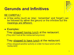 The phrase 'to be' is acting as the subject of the sentence. Gerunds A Gerund Is A Noun Made From A Verb By Adding Ing Ppt Download