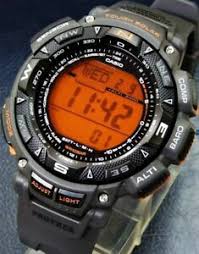 In caso di pioggia, fango, polvere o neve, visualizza e registra sempre tutti i dati più importanti delle tue imprese. Brand New Casio Protrek Prg 240 8 Solar Orange Triple Sensor Limited Genuine Ebay