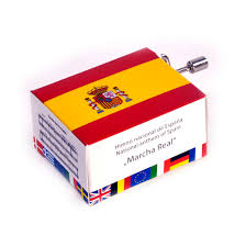 È uno dei rari casi di inno nazionale senza un testo ufficiale: Himno Nacional De Espana Spanish National Anthem Marcha Real Handcrank Music Box Pink Cat Shop