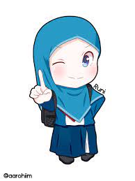 Kartu baca abjad dengan gambar menarik untuk anak sambil. 33 Gambar Kartun Perempuan Bertudung Kumpulan Gambar Kartun