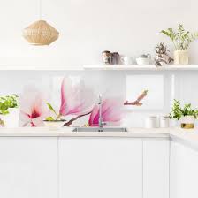 Kuchenruckwand Zarter Magnolienzweig Glaswand Kuche Kuchenruckwand Kuchenruckwand Ideen