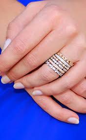 Stacked Diamond Eternity Bands White Gold Engagement Rings Vintage Moissanite Engagement Ring White Gold Blue Diamond Engagement Ring