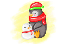 Download Penguin Christmas Clipart Graphic By Mamd Creative Fabrica PSD Mockup Templates