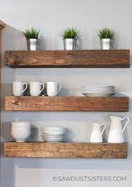 Either hidden or strategically placed brackets. Diy Floating Shelves Free Plans Sawdust Sisters