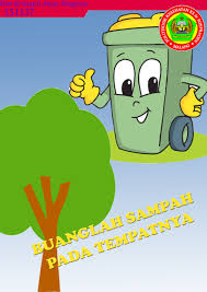 Tidak membuang sampah ke sungai tidak membuang limbah rumah tangga dan industri ke sungai Gambar Kartun Buang Sampah Pada Tempatnya