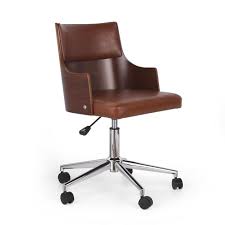 Ergonomic chairs aren't just cozy, but also sized appropriately for your desk setup. Rhine Mid Century Modern Upholstered Swivel Office Chair Christopher Knight Home Target