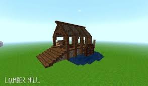 Personally, i saw something with planks, as that is what an actual sawmill does. Skyrim Lumber Mill 5299495 Jpg 640 373 Minecraft Buildings Minecraft Houses Minecraft