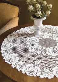 Cottage Rose Round Table Topper Heritage Lace Table Toppers Heritage Lace Crochet Tablecloth