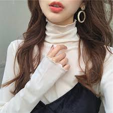 Kaos turtleneck tidak hanya dapat menghangatkan leher anda, namun kaos ini menjadi gaya modern bagi anda dalam berekpresi, apabila kaos turtleneck dipakai disaat presentasi diperusahaan anda, penampilan positif anda akan berpengaruh baik pada gaya berbicara anda. Fashion Mesh Padat Dasar Kaos Lengan Panjang Leher Tinggi See Through T Shirt Tipis Slim Jalan Santai Tee Shirt Xz621 T Shirt Aliexpress