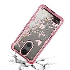 Lg Aristo 2 Plus Rose Gold Electroplating Butterflies In Spring Flowers Silver Flowing Sparkles Tuff Quicksand Glitter Electroplating Rose Gold Spring Flowers