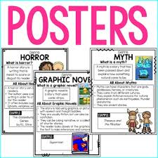 Reading Genre Posters Genre Anchor Charts Readers Notebook Sheets
