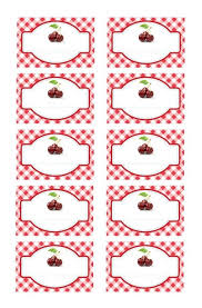 Etiquettes Pour Confiture De Cerise Ou Compote De Pomme A Imprimer Etiquette Confiture Confiture De Cerises Confiture