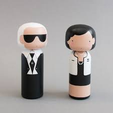 Karl Lagerfeld Coco Chanel Kokeshi Dolls By Sketch Inc For Lucie Kaas Kokeshi Dolls Kokeshi Art Toy