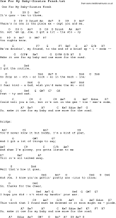 Jazz Song One For My Baby Sinatra Frank With Chords Tabs And Lyrics From Top Bands And Artists
