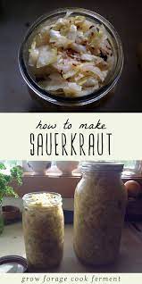 How To Make Sauerkraut Traditionally Fermented Cabbage Recipe Saurkraut Recipes Sauerkraut Homemade Sauerkraut