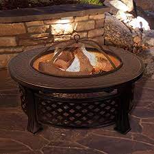 All of our outdoor wood fire pits are american made. Amazon Com Fire Pit Set Wood Burning Pit Includes Spark Screen And Log Poker Great For Outdoor And Patio 32 Round Metal Firepit By Pure Garden Garden Outdoor