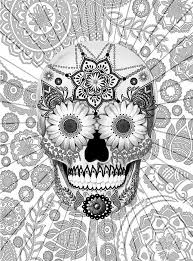 Skull pattern coloring page for adults. Skull Coloring Pages Skull Artwork Sugar Skull Art