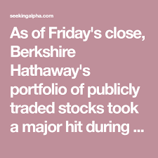 As Of Friday S Close Berkshire Hathaway S Portfolio Of Publicly Traded Stocks Took A Major Hit During The 4th Quarter Something In Berkshire Hit Book Value