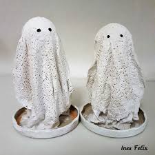 Halloween Geist Gipsbinden Glas Ines Felix Anleitung Selber Machen Basteln Diy Ideen Helloween Bastel Ideen Gipsbinden Kinder Basteln Und Malen
