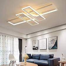 Hand blown glass low ceiling lighting. Modern Designer Chandelier Dimmable Led Ceiling Light Living Room Flush Mount Ceiling Fixture Lamp Chic 4 Rectangle Dining Room Bedroom Acrylic Panel Remote Ceiling Lighting For Office Bathroom Hotel Amazon Com