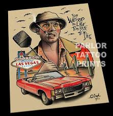 Fear And Loathing In Las Vegas Tattoo Art Flash Print In 2020 Vegas Tattoo Fear And Loathing Art Tattoo