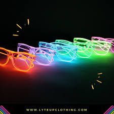 Light Up Clear Wayfarer Glasses With Sound Activated Aaa Etsy Light Up Neon Pool Parties Sound Activated Lights