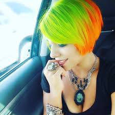 Hair Colors Ideas Neon Hair Color Green Hair Colors Hair Color Orange