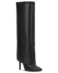 INC International Concepts Skylar Wide Calf Fold Over Cuffed Dress Boots in  Black | Lyst