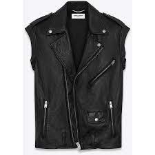 Saint Laurent Black Sleeveless Motorcycle Jacket 4 565 Liked On Polyvore Featuring Outerwear Leather Jacket Men Mens Black Jacket Mens Sleeveless Jacket