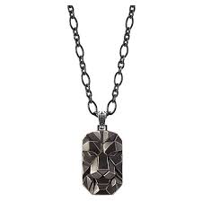 John Hardy Classic Chain Lion Head Pendant Necklace Mens Dog Tag Necklace Mens Sterling Silver Necklace Mens Chain Necklace