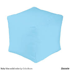 Baby Blue Solid Color Pouf Zazzle Com In 2020 Light Blue Pillows Blue Cushions Blue Pillows Decorative
