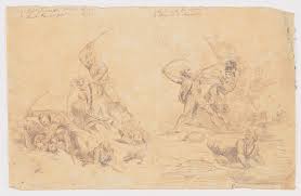 Study sketches of British soldiers ...