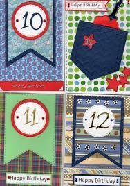 Homemade Birthday Cards For 12 Year Old Boy 10 11 And 12 Year Old Boys Birthday Cards Using The Justrite Banners And Rectangles Die Set T Birthday Cards For Boys Old Birthday Cards Kids Birthday Cards