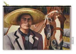 Handsome Mexican Cowboy Zip Pouch