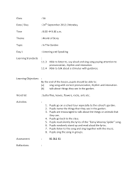 Lesson plan english year 3 kssr reading. 106895157 Lesson Plan Kssr Tahun 3 Listening And Speaking