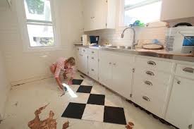 Black And White Checkered Linoleum Flooring Diy Installing Black And White Diagonal Checkerboard Floor Utilizing Marble And Granite Stone Tiles Stainless Steel Counters Flooring Remodeling Projects