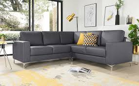 Feet are kicked up in recliners, while lovers snuggle up in love seats. Modern Grey Leather Corner Sofa Novocom Top