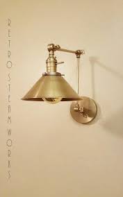 Swing Arm Adjustable Wall Light Antique Brass Industrial Etsy Wall Lights Antique Brass Adjustable Wall Light Wall Lights