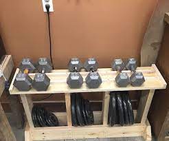 I had a leftover steel angle that i cut down to create brackets, and i made these as wide as the 2 by 6. Weight Rack Home Gym Garage Gym Room At Home Diy Gym Equipment