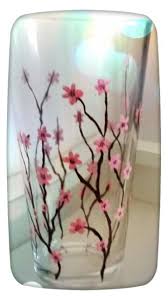 رسم زهرة الساكورا decor glassware tableware