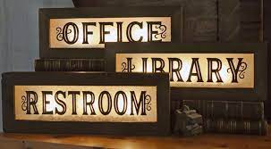 Custom vintage lighted sign marquee letters made to order. Vintage Style Office Signs For Home And Office Decor